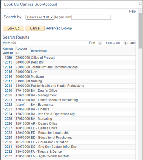 Screenshot of seventh step in requesting nr course 